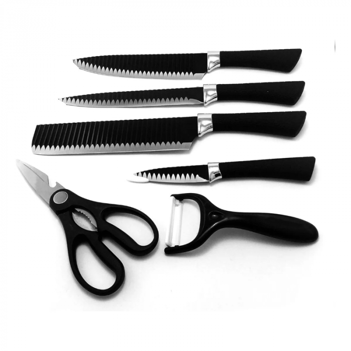 Set Juego Cuchillos Cocina 6 Pz Acero Cerámica Profesional